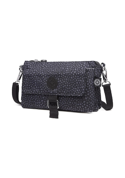 Smart Bags Günlük Minik Boy Su Geçirmez Krınkıl Kumaş Kadın Telefon Ve Postacı Çantası Puantiye Siyah