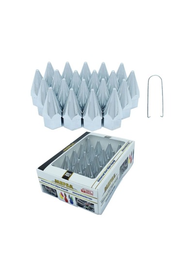Mefsa Sivri Bijon Kapağı 20 Adet Set Krom 17mm