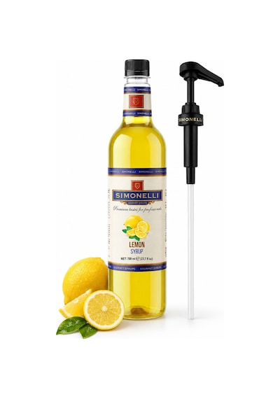 Simonelli Limon Kahve Şurubu 700 ML İçecek ve Kokteyl Şurubu + Pompa