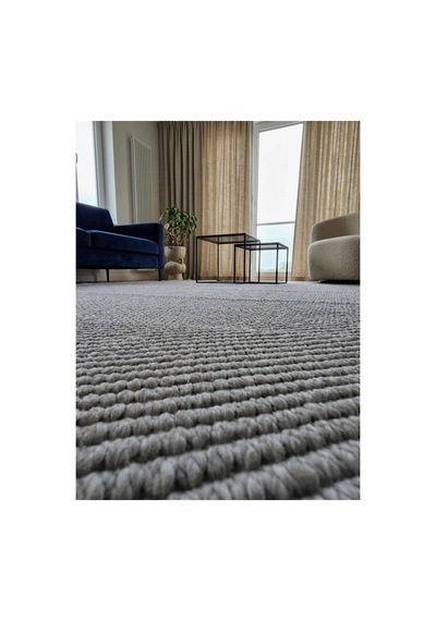 Leiva Home Lara 04 Gri Sisal İskandinav Modern Kaymaz Taban Yumuşak Özel Ölçü Salon Koridor Halısı 0210a-krem