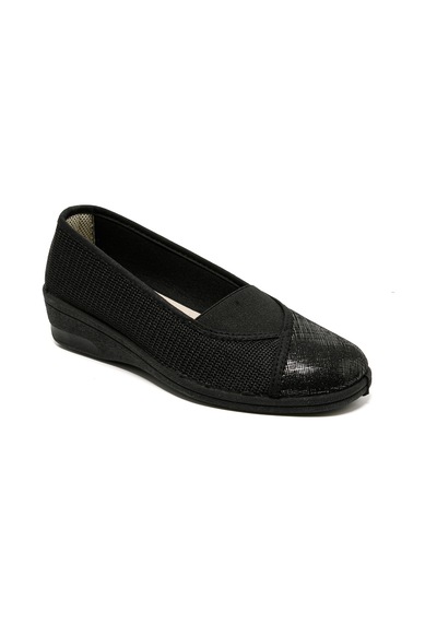 Sandalet Kadın 7337 Green Life Stretch Women's Footwear Black Siyah