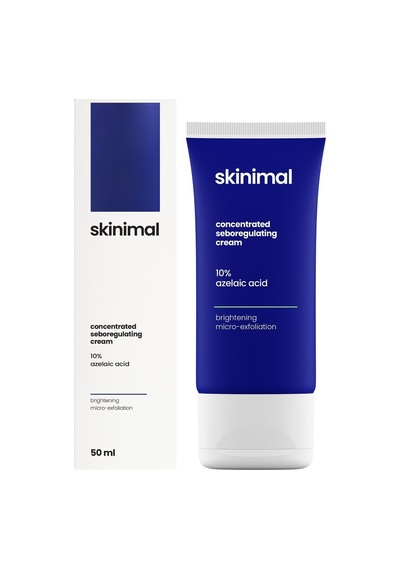 Skinimal Azelaik Asit İçeren Akne Karşıtı Sebum Azaltıcı ve Aydınlatıcı Krem 50 ML