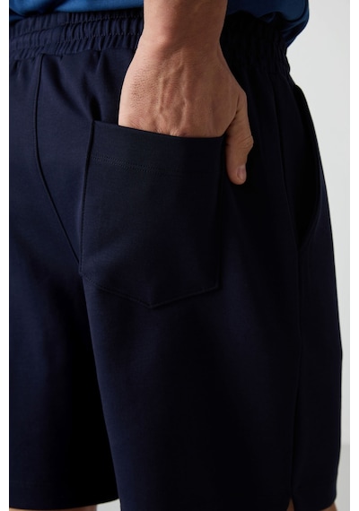 Air Jones Tommy Life Lacivert Pamuklu Kalın Yumuşak Dokulu Comfort Fit Basic Erkek Şort - 81274 Lacivert