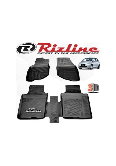 Rizline Honda Jazz Hb 3D Paspas Havuzlu 2002 - 2008 Arası Siyah