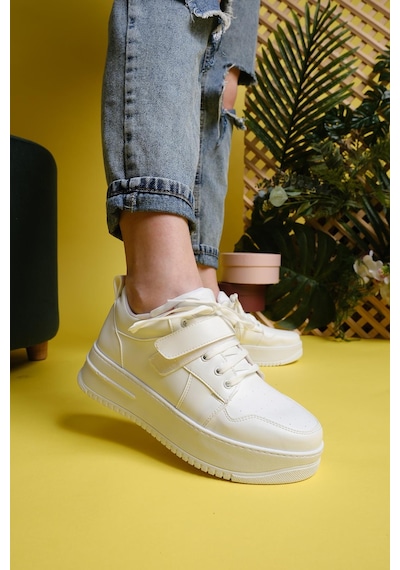 Fallon Bantlı Bağcıklı Kalın Taban Air Kadın Sneaker 001