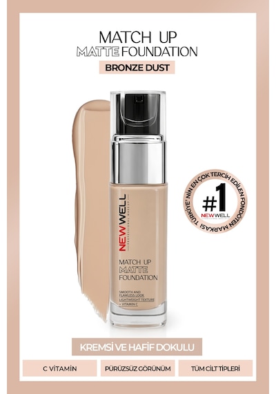 Match Up Matte Foundation Bronze Dust 02 34 Gr Beige