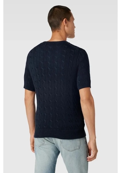 Polo Ralph Lauren Yuvarlak Yaka Saç Örgü Triko Lacivert