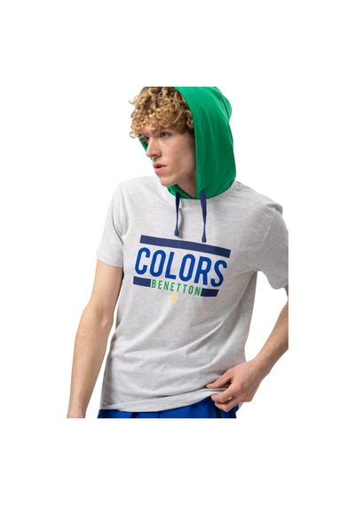 United Colors of Benetton Erkek T-shırt Bnt-m20456 Gri
