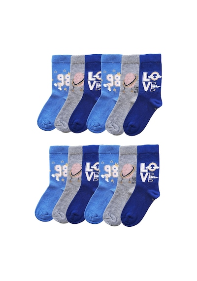 Ekinoks Socks 12li Kız Çocuk Çorap Uzun Soket Pamuklu Dikişsiz Renkli Yumuşak Karışık