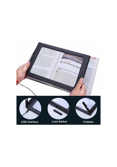 Nikula-led Işıklı Kitap Okuma Büyüteç Gözlük Alternatifi Mercekli Alet Detay Çalışması