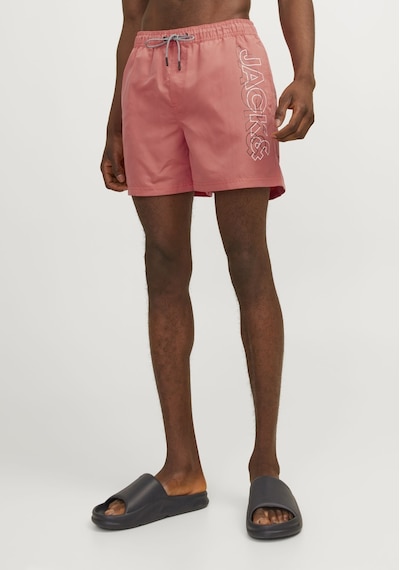 Jack & Jones Erkek Logo Baskılı Deniz Şortu - Fiji 12253118 - Gülkurusu