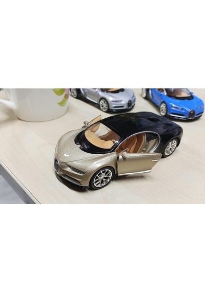 Oyuncak Metal Model Araba 1/36 Çek Bırak Bugatti Chiron Gold