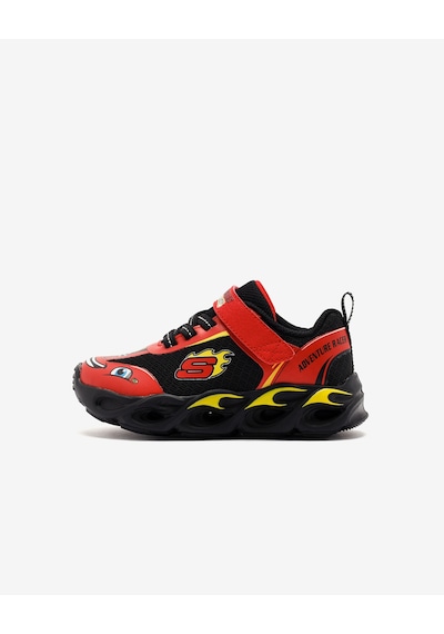 Skechers Thermo-flash - Wheel Buddies Küçük Erkek Çocuk Kırmızı Işıklı Spor Ayakkabı 402306n Rdbk Kırmızı