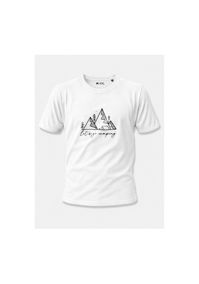 North Whiskers Let's Go Camping Dağ Ve Çadır Baskılı Unisex %100 Pamuklu Lacivert Outdoor Tişört Beyaz - 875129892 Beyaz - 875129892 Beyaz