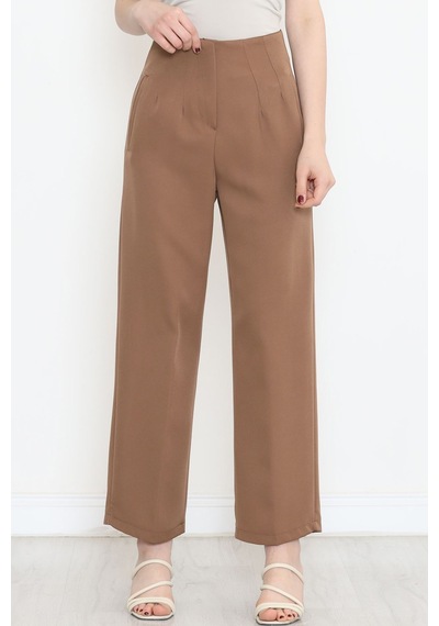 Mokashopin - Beli Pensli Pantolon Kahve - 20857.683. 001