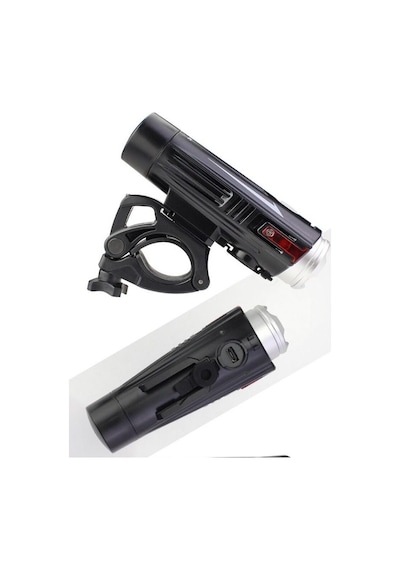 Forte GT Bisiklet ışığı USB şarj ön işık 4 modu 880 lümen Xbyc 6113 Siyah