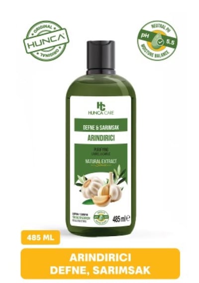 Defne Ve Sarımsaklı Şampuan, Saç Dökülmesine Karşı Yardımcı 485 Ml 5 Li Set Tüm Saç Tipleri