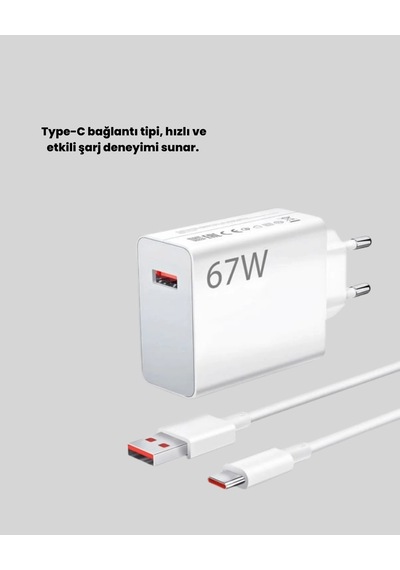 Buğz 67 Watt Turbo Destekli Şarj Cihazı Honor 50 70 90 Uyumlu