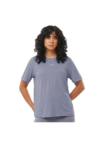 Salomon Shakeout Core Ss Tee W Kadın Koşu Tişörtü Lc2776100 Mavi