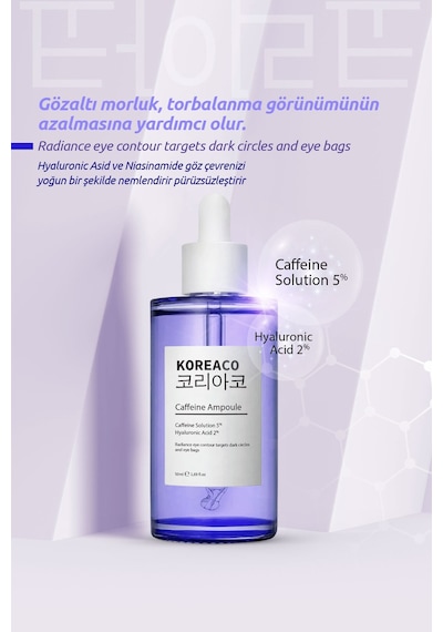 Koreaco Caffeine & Hyaluronic Acid İçerikli Ampoule 50 ML