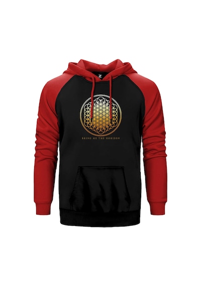 Bring Me The Horizon Sempiternal Kırmızı Renk Reglan Kol Kapşonlu Sweatshirt Kırmızı