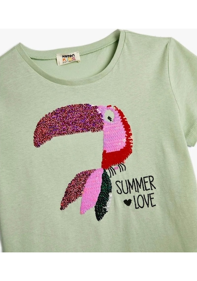 Koton Kız Çocuk T-shirt Yeşil 4skg10068ak 24yy59000192 Y59210 Yeşil