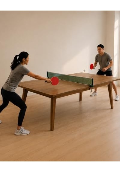 2 Raket Ve 3 Top İle Masa Tenisi Ağ Seti, Çok Renkli