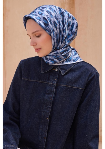 Belli İpek Eşarp - 4103-83 Lacivert Twill