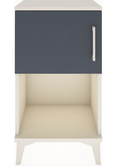 Arges Komodin 2 Raflı Tek Kapaklı 44x30x80 Aytaşı-antrasit Aytaşı