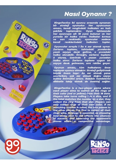 Ringo Tactics Basit Toplama İşlemi Geliştirici Eğlence Etkinliği Sayı Savaşları Eğitici Oyuncak
