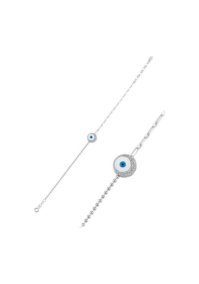 Brezza Lusso Jewelry 925 Ayar Mineli Göz  Zirkon Taşlı Kadın Bileklik