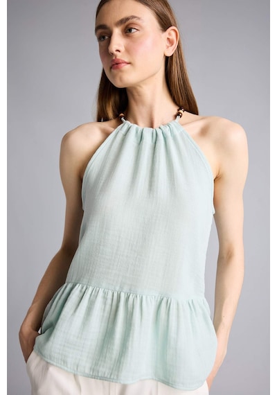 Defacto Regular Fıt Halter Yaka Müslin Kolsuz Bluz H5972ax26smgn1093 Yeşil-gn1093 Defacto Regular Fıt Halter Yaka Müslin Kolsuz Bluz H5972ax26smgn1093 Yeşil-gn1093