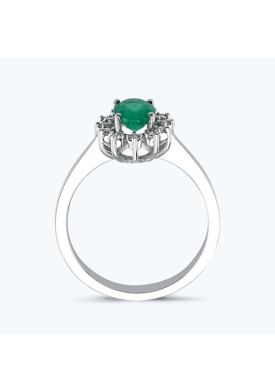 Altınbaş Pırlanta Zümrüt Oval Yüzük Sa309z-14k