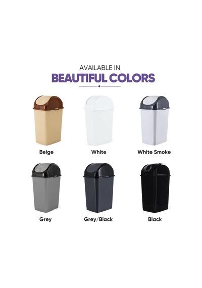 2,6 Litre Küçük Slim Trash Can Beyaz