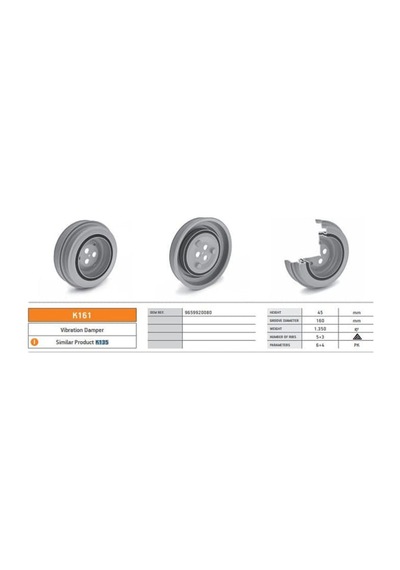 KENTPAR K135 Krank Kasnağı Ducato Boxer Jumper V347 06- 2.2 HDI Jtd TDCI K161