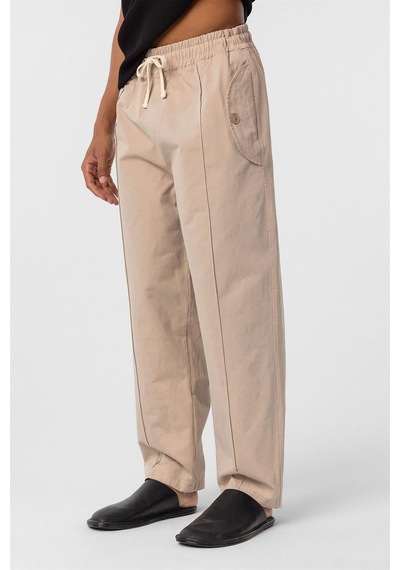 Vamos Bağcıklı Baggy Gabardin Pantolon Bej
