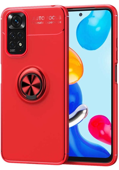 Xiaomi Redmi Note 11s Global Kılıf Zore Ravel Silikon Kapak Kırmızı
