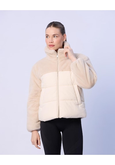Kappa Elena Kadın Ekru Regular Sherpa Mont