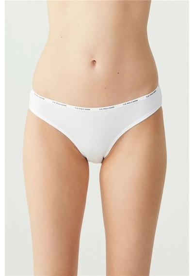U.s. Polo Assn. Kadın 5'li Slip Siyah-beyaz-ten-beyaz-ten 001
