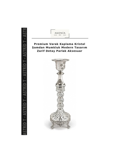 Premium Varak Kaplama Kristal Şamdan Mumkluk Modern Tasarım Zarif Detay Parlak Aksesuar Çok Renkli