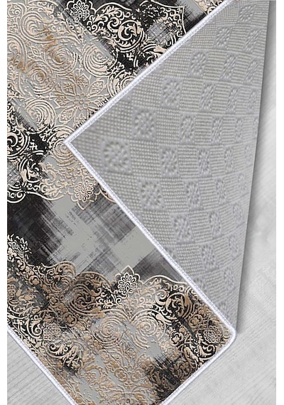 Rovigo Home Dijital Baskı Yıkanabilir Kaymaz Taban Salon Halısı Rvg0394 Kahverengi