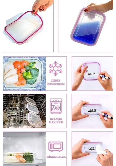 Glasslock 2'li Kare Cam Saklama Kapları