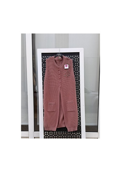 Çınar Boutique Anne Yeleği Uzun-gül Kurusu - Standart Gül Kurusu Gül Kurusu
