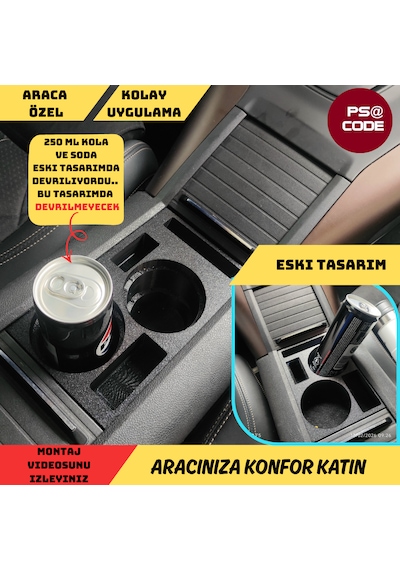 Citroen Berlingo-peugeot Rifter-proace City-fiat Doblo-opel Combo Uyumlu Orta Konsol Bardaklık 001