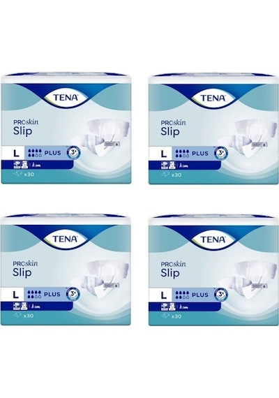 Proskin Slip Plus Bel Bantlı Hasta Bezi, Büyük Boy L , 6 Damla, 30'lu 4 Paket 120 Adet L