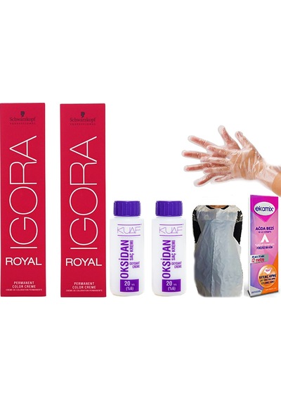 Igora Royal 1 - 1 Mavi Siyah Boya 2 Adet Oksidan 20Vol