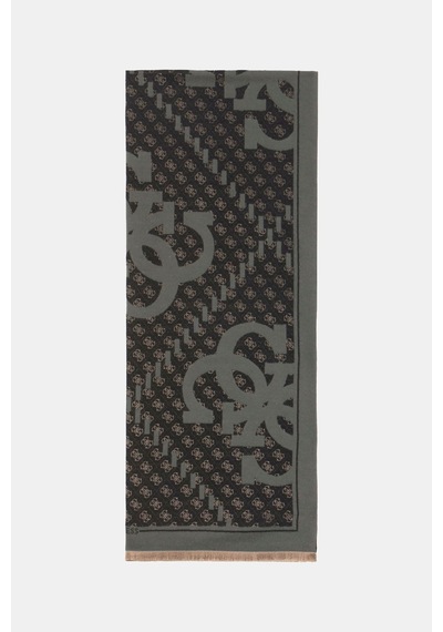 Guess Desenli Erkek Atkı Kahverengi