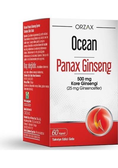 Ocean Panax Ginseng 500mg Kapsül 60 Lık