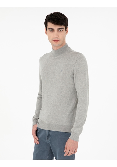 Pierre Cardin Erkek Açık Gri Melanj Kazak /triko 50296614-vr091 Açık Gri Melanj