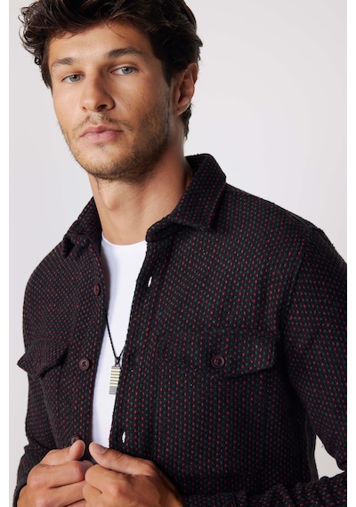 Tudors Erkek Slim Fit Dar Kesim Uzun Kollu Çizgili Çift Cepli Kışlık Oduncu Gömlek-28193 Çok Renkli Tudors Erkek Slim Fit Dar Kesim Uzun Kollu Çizgili Çift Cepli Kışlık Oduncu Gömlek-28193 Çok Renkli